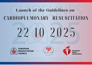 UEFA ERC Saving a Life logo in Blue Background